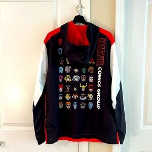 NWOT Marvel Comics Group Hooded Windbreaker Men’s Size: L